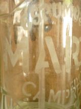 Bouteille siphon " Espumosos March campredo " en verre épais