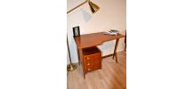 Bureau scandinave vintage pieds compas