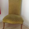 Fauteuil vert assise basse