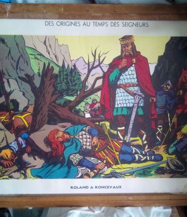 TABLEAU SCOLAIRE EN BOIS ANNEE 1950