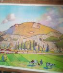 TABLEAU SCOLAIRE EN BOIS ANNEE 1950