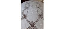 Nappe Pur Coton Et Dentelle De Burano Faite Main