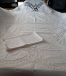 Nappe Pur Coton Et Dentelle De Burano Faite Main
