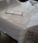 Nappe Pur Coton Et Dentelle De Burano Faite Main