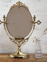 Miroir psyché en laiton 