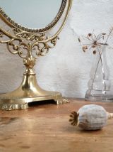 Miroir psyché en laiton 