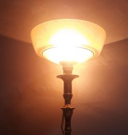 lampe  bronze type calice 1930  art deco