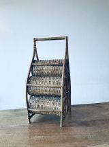 Porte bouteille en rotin et osier