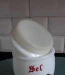 2 pots de cuisine  1960 en opaline Egizia Italie