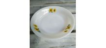 Plat de service, plat creux vintage Arcopal modèle tournesol