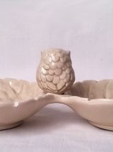 plat serviteur hibou d' OMC Otagiri Japon