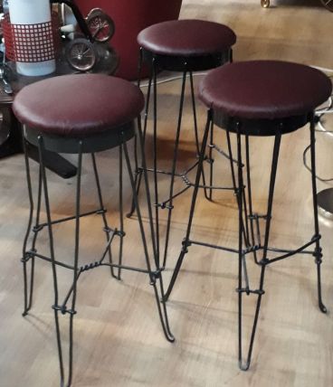   tabourets style pieds epingles 1950 rare 