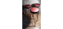   tabourets style pieds epingles 1950 rare 