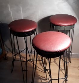   tabourets style pieds epingles 1950 rare 
