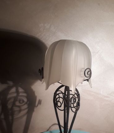   Lampe art nouveau / art déco fer forgé pâ