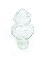 Lot de 2 carafes/ bonbonnieres en verre