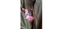 Veste type militaire broderie 