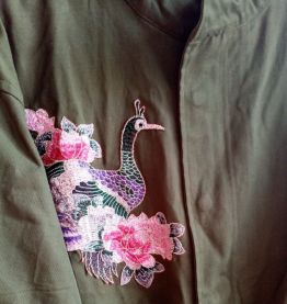 Veste type militaire broderie 