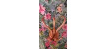 Porte manteau " Perroquet "  en rotin 
