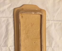 Plat à cake, Poet Laval, barbotine, vintage