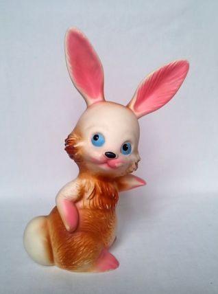 Jouet pouet lapin Delacoste 