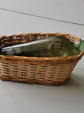Serviteur à bouteille en osier 