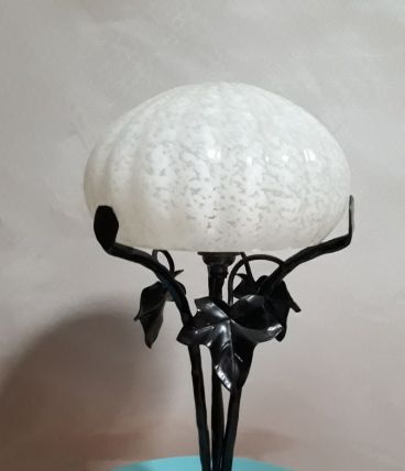 Ancienne lampe fer forgé  1930