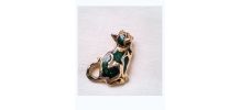 Broche chat émaillée