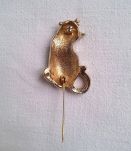 Broche chat émaillée