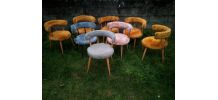 fauteuil année 60 70 fourrure moumoute vintage retro