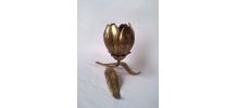 Cendrier en laiton doré fleur de lys