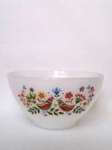 Bol Arcopal oiseaux et fleurs