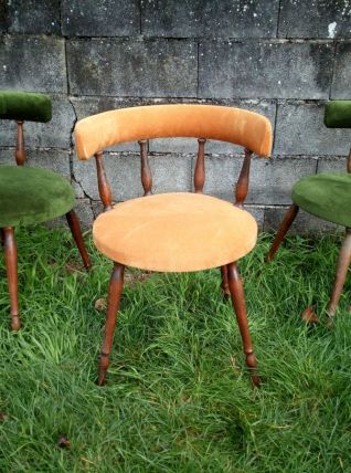 Beaux fauteuils gondole style Helmut Magg retro