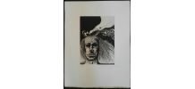 Gravure signée, numérotée, Giovanni Giannini pour Edgar Poe