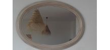 Miroir en bois patiné 