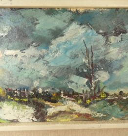 Huile sur panneau de Gilbert Chavant