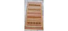 Tapis jaune motarde fait main en pure laine 