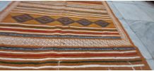 Tapis jaune motarde fait main en pure laine 