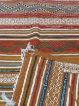 Tapis jaune motarde fait main en pure laine 