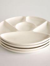 Lot de 4 assiettes à fondue Gien