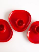 3 coquetiers rouges