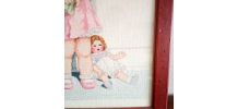 Cadre broderie "Fillette" 