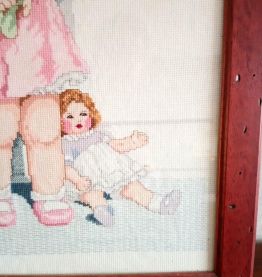 Cadre broderie "Fillette" 