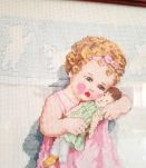 Cadre broderie "Fillette" 