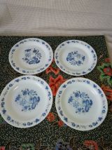 Assiettes à dessert Arcopal Fleurs bleues