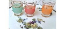 Lot de verres granités colorés 