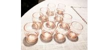 Ensemble de 11  verres à liqueur anciens