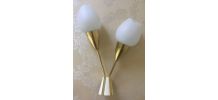 Applique torche vintage 2 lampes années 50-60 