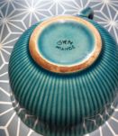 Tasse ancienne Gien beue turquoise
