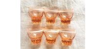 Lot de 6 Verres à liqueur liseré blanc